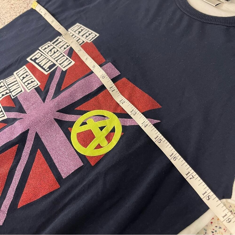 Dolce & Gabbana Never Mind The Fashion Punk Glitter D&G T Shirt Women’s Size XL - Picture 6 of 7